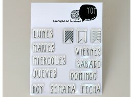 Set Sellos Acrilicos Yoyscrap Semana
