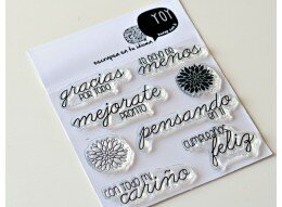 Set Sellos Acrilicos Yoyscrap Flor