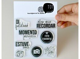 Set Sellos Acrilicos Castellano Clic-Clac