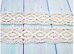 Puntilla Beige Extra Ancha
