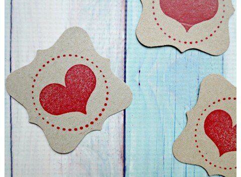 Etiqueta Kraft Corazón